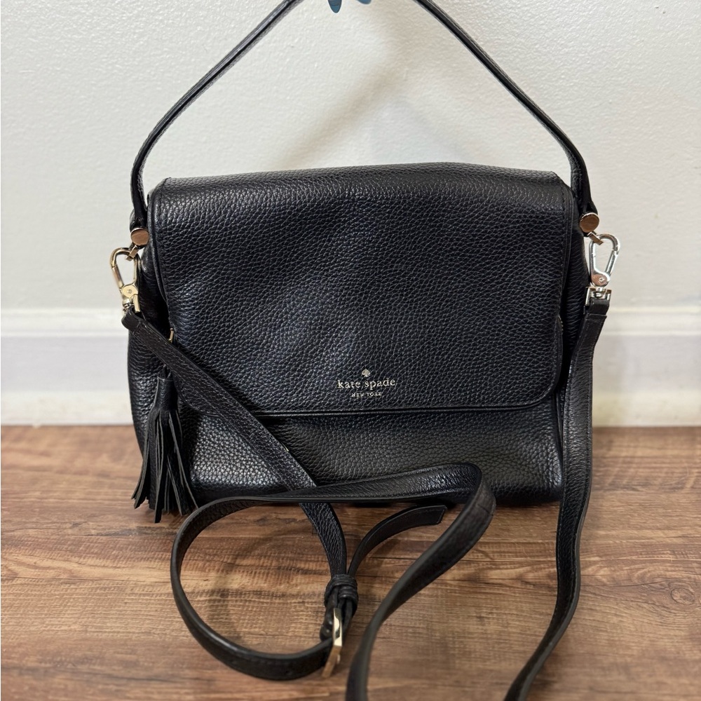 Kate Spade Black Leather Shoulder Bag